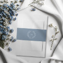 Search for dusty blue invitation belly bands Wildflower
