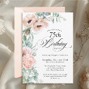 Search for womans 75th birthday invitations For her