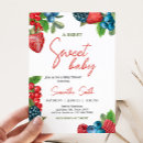 Search for berry sweet baby shower invitations Strawberry