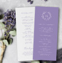 Search for lavender wedding programs Wildflower