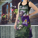 Search for pansy aprons Purple pansies