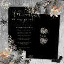 Search for black and gold foil invitations Calligraphy script