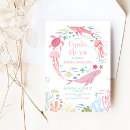 Search for sea animals birthday invitations Girl