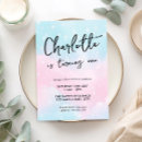 Search for pastel 1st birthday invitations Modern