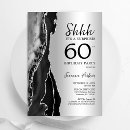 Search for black and silver 60th invitations Elegant