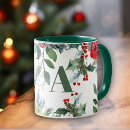Search for christmas monogram mugs Rustic