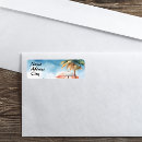 Search for beach party return address labels Watercolor
