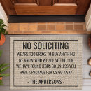 Search for no soliciting doormats Funny
