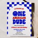 Search for 4th of july 1st birthday invitations Red white and blue