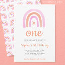 Search for peach 1st birthday invitations Boho