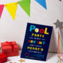 Search for kids pool party invitations Teenager teens tween thirteen