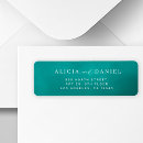 Search for teal blue return address labels Typography