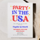 Search for patriotic seasonal invitations Red white and blue
