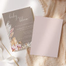 Search for pink gold floral baby shower invitations Pampas grass