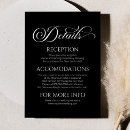 Search for classic wedding enclosure cards Black white