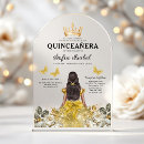 Search for stylish quinceanera invitations Gold glitter sparkle glam