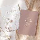 Search for dusty pink bridal shower invitations Botanical