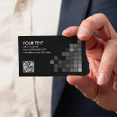 Search for create qr code business cards Black and white