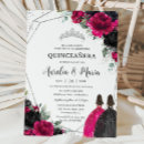 Search for pink black quinceanera invitations Mexican spanish latina