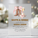 Search for boots and bubbly invitations Rustic chic