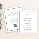 Search for monogram 4x5 wedding invitations Black and white
