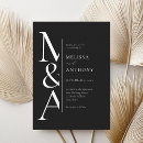 Search for black and white invitations Simple