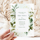 Search for gold accents invitations Greenery
