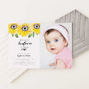 Search for sunflower photo birthday invitations Watercolor