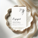 Search for champagne glass engagement party invitations Black and white