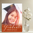 Search for orange and white graduation invitations Simple