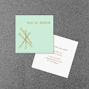 Search for green and gold business cards Hairdresser