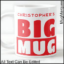 Search for edit name mugs Red