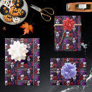 Search for purple skulls wrapping paper Sugar skull