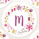 Search for floral monogrammed stickers Modern