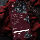 Search for dark red wedding invitations Black