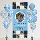 Search for graduation photo collage party signs Navy blue