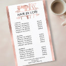 Search for hair stylist price lists Rose gold