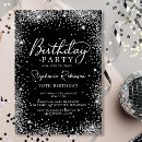 Search for 70th black and silver birthday invitations Stylish