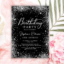 Search for black and silver 60th birthday invitations Stylish