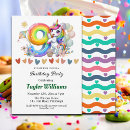 Search for unicorn 9th birthday invitations Rainbow