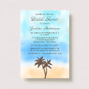 Search for palm tree bridal shower invitations White