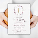 Search for purple cross first communion invitations Catholic