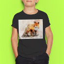 Search for fox kids tshirts Watercolor
