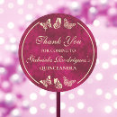 Search for gold butterfly stickers Quinceañera