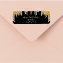 Search for black and silver glitter return address labels Birthday