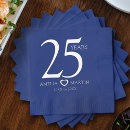 Search for silver anniversary wedding napkins Simple