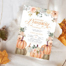 Search for sweet little pumpkin baby shower invitations Floral