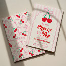 Search for cherry birthday invitations Pink bow