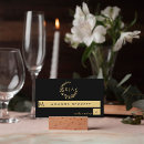 Search for black and gold place cards Script