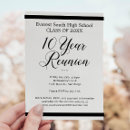 Search for 10 year school reunion invitations Elegant